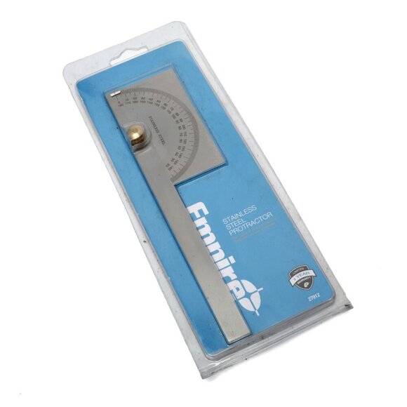Empire Stainless-Steel Protractor School Homework Jobsite Metal Tool Silver - Picture 1 of 7